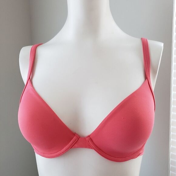 BODY BY VICTORIA VICTORIA SECRET CORAL BRA SIZE 32C - Picture 1 of 6